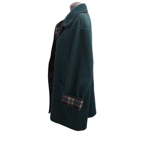 Loden Original Impragniert Merlet Seit 1927 Women Pure Wool Coat Green Italy XL - Picture 10 of 16